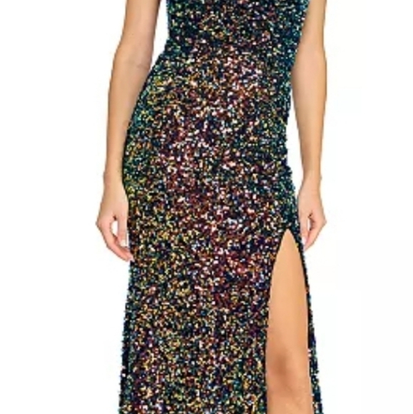 Floor length multi color sequin maxi dress - Picture 4 of 4